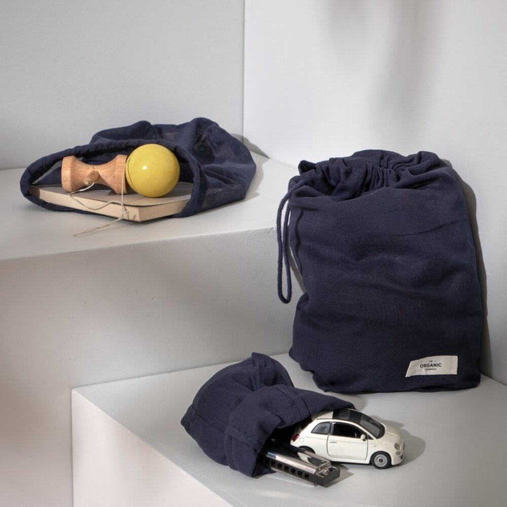 NWT - The Organic Company Bag Set - All Purpose Bag Set - Dark Blue - 3 Bag Set